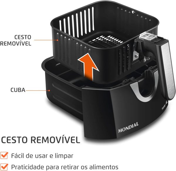 Fritadeira Sem Óleo Air Fryer 4L,Mondial - Image 4